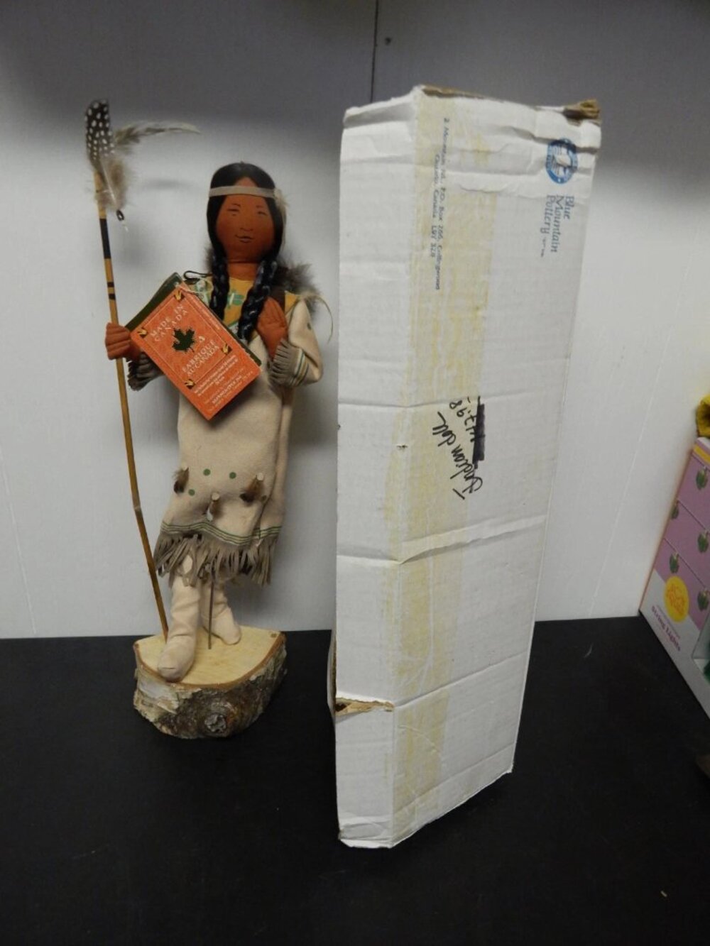 BMP Rare Unique Blue Mountain Pottery Native American Doll Canada